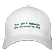 420 Herbalism Hat (White) embroidered hats