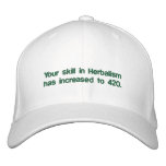 420 Herbalism Hat (White) Embroidered Baseball Cap