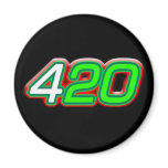 420 PM Smokey Lifestyles Logo Fridge Magnets