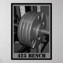 425 BENCH Weightlifting Poster