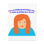 42 bites me in the ass post card