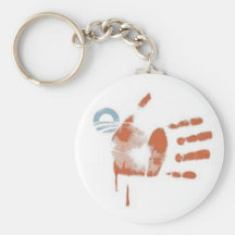 42) Blood Stripes: Flag Print - Keychain