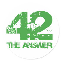 42 Is The Answer Stickers