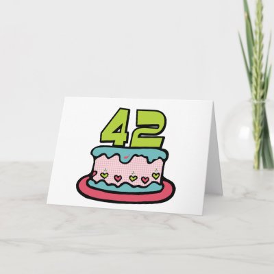 Birthday Cake 42. 42 Year Old Birthday Cake