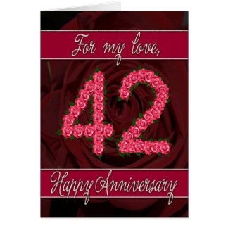42nd Anniversary Cards | Zazzle