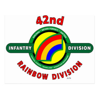 42nd division infantry rainbow gifts postcard