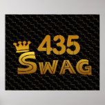 435 Area Code Swag Poster