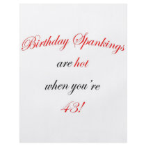 43 Birthday Spanking Custom Flyer