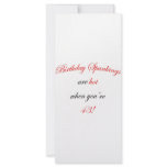 43 Birthday Spanking Rack Card Design