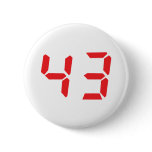 43 fourty-three red alarm clock digital number pins