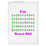 43 Years Old Magenta Gr Greeting Cards