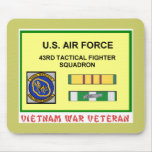 43RD TACTICAL FIGHTER SQUADRON VIETNAM VET MOUSE MAT