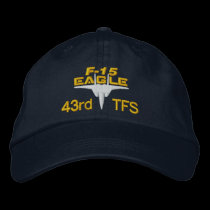 43TFS F-15 High Tech Eagle Golf Hat embroidered hats