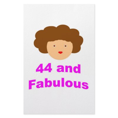 44 and Fabulous! Personalized Stationery by oddballbirthdays9