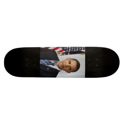 44 Barack Obama Skateboard Deck by Classieladiee30
