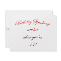 44 Birthday Spanking Personalized Announcement