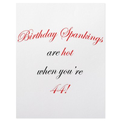 44 Birthday Spanking Letterhead Design by oddballbirthdays9