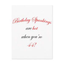 44 Birthday Spanking Post Card