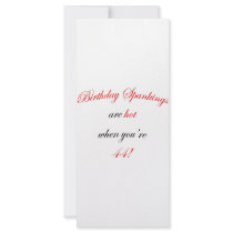 44 Birthday Spanking Custom Rack Card