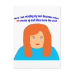 44 bites me in the ass post card