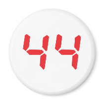 44 fourty-four red alarm clock digital number magnets by Tomaniac 44 fourty-four red alarm clock digital number magnets