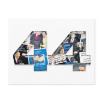 44: Obama Inauguration Newspaper Collage postcards