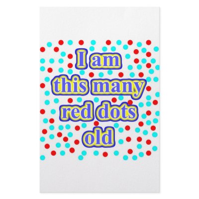 44 Red Dots Old Stationery Paper by oddballbirthdays8