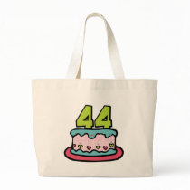 44 Year Old Birthday Cake Tote Bag