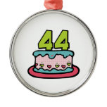 44 Year Old Birthday Cake Christmas Tree Ornament