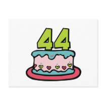 44 Year Old Birthday Cake Postcards