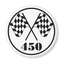 450 Checkered Flag Magnets