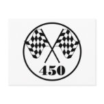 450 Checkered Flag Postcard