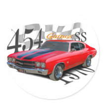 454 SS ROUND STICKERS