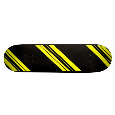 45 Degree Yellow Minimalist art Custom Skateboard by design586