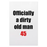 45  Dirty Old Man Customized Stationery