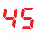 45 fourty-five red alarm clock digital number t-shirts