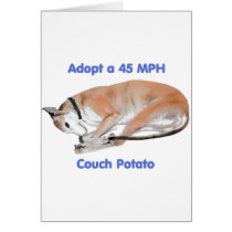 45 mph Couch Potato Greeting Card