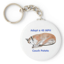 45 mph Couch Potato Keychains
