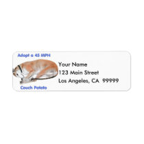 45 mph Couch Potato Return Address Labels