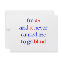 45 Never gone blind Personalized Announcements