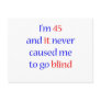 45 Never gone blind Post Card
