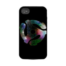 45 Record Adapter iphone 4 Case - Mirror Ball