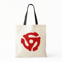 45 RECORD ADAPTOR tote bag by teebag 45 RECORD ADAPTOR tote bag