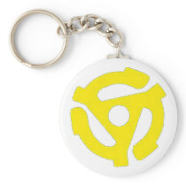 45 Record Insert Retro Style Key Chain
