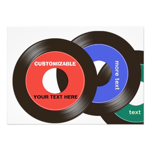 45 Records Customizable Invite
