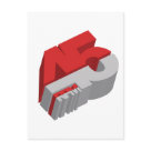  - Go 3D with this 45 RPM design.: Sizes 