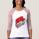 ladies_fitted_raglan - Go 3D with this 45 RPM design.: Sizes  Available colors: whitepink