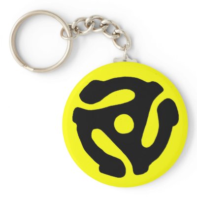 45 RPM Record Adapter Keychain by jduncan29