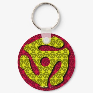 45 RPM Record Insert Keychain keychain