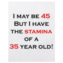 45 stamina flyers
